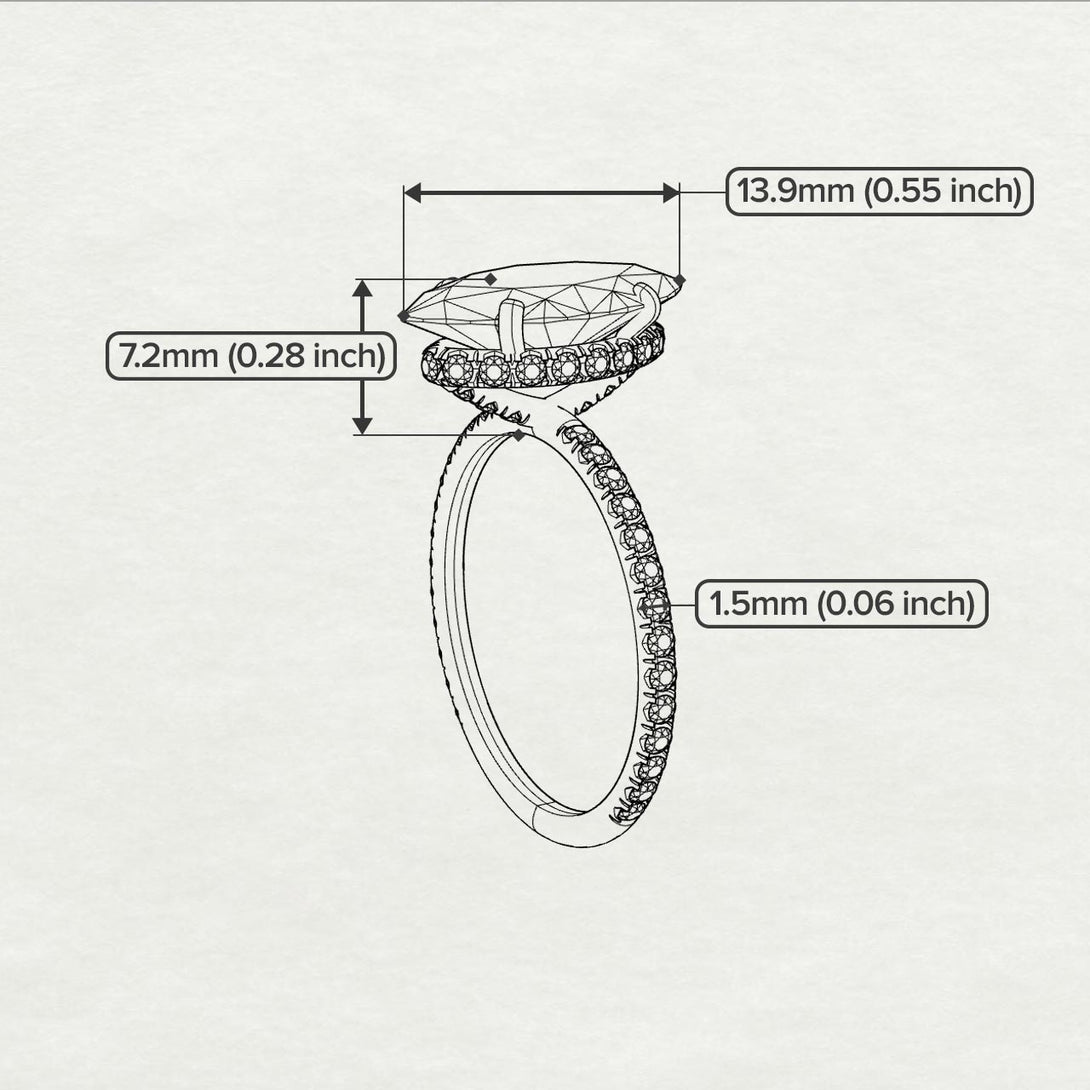 Hidden Halo Marquise Diamond Engagement Ring - Journey No. 2